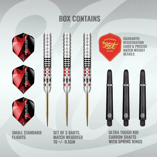 MICHAEL SMITH ACHIEVE 90% TUNGSTEN STEEL TIP DARTS 22G