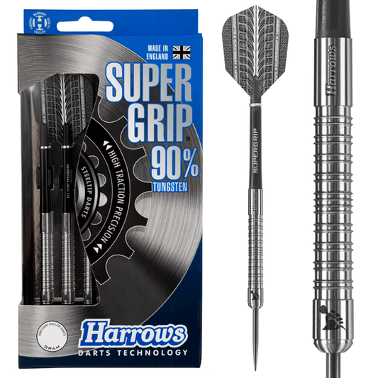 Harrows Supergrip 90% - Steel Tip Darts 23G